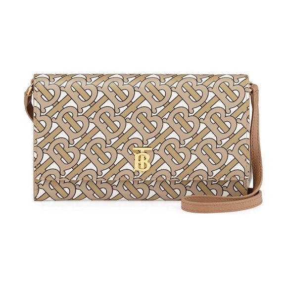 NTW BURBERRY HAZELMERE TB MONOGRAM CROSSBODY BAG WALLET - Picture 1 of 8